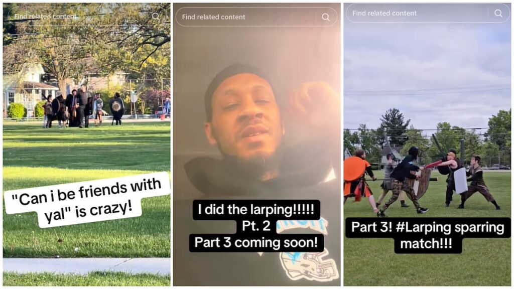Michigan man asks to make friends with guys LARPing in heartwarming viral clip
